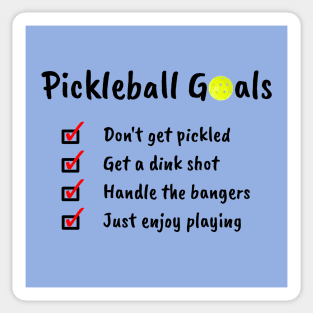 Pickleball Goals Sticker